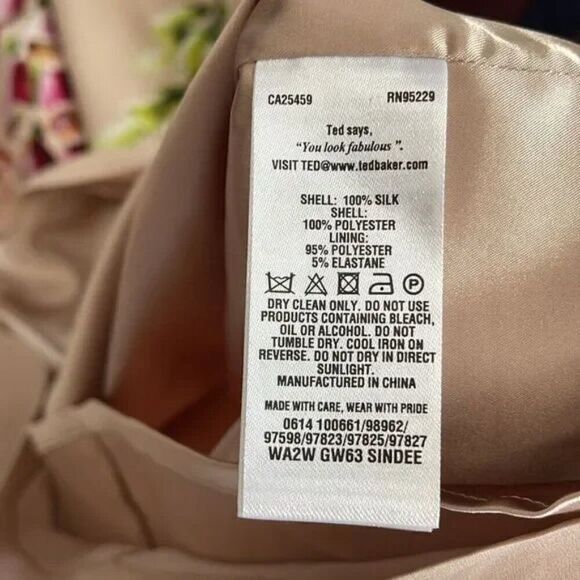 Ted Baker London Silk Floral Dress size 3 - Picture 8 of 8